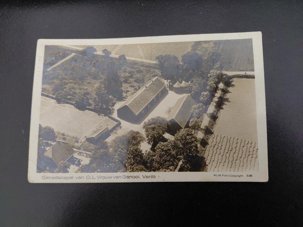 Genadekapel van O.L. Vrouw van Genooi, Venlo, KLM luchtfoto, Verzenden, 1920 tot 1940, Gelopen, Limburg