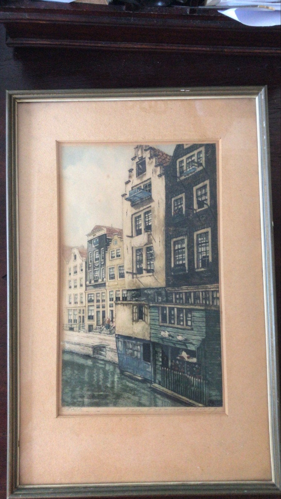 Cornelis Brandenburg- Stadsgezicht Amsterdam, Ophalen, Stadsgezicht, Ets
