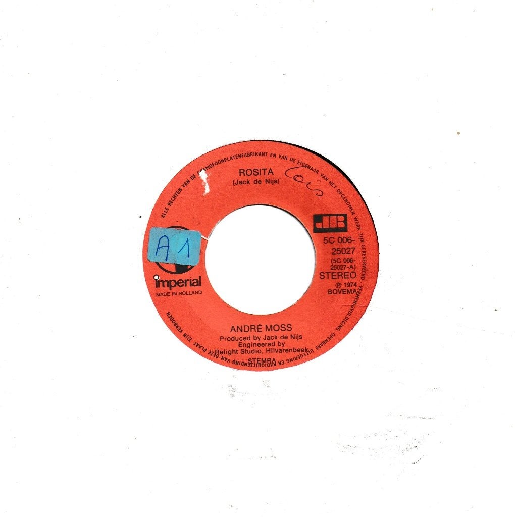 André Moss - Rosita, Ophalen of Verzenden, Gebruikt, 7 inch, Pop