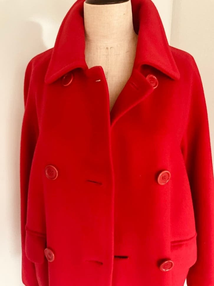 MOOIE MAX MARA JAS, Ophalen of Verzenden, Gedragen, Maat 36 (S), Rood