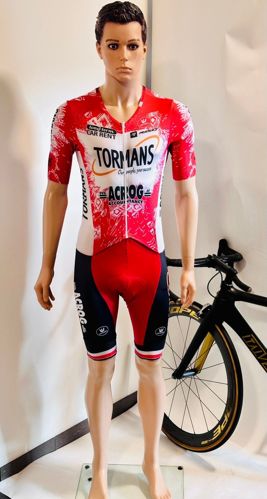 Wielrenkleding wielrenpak snekpak speedsuit maat L Vermarc, Heren, Ophalen of Verzenden, Zo goed als nieuw, L