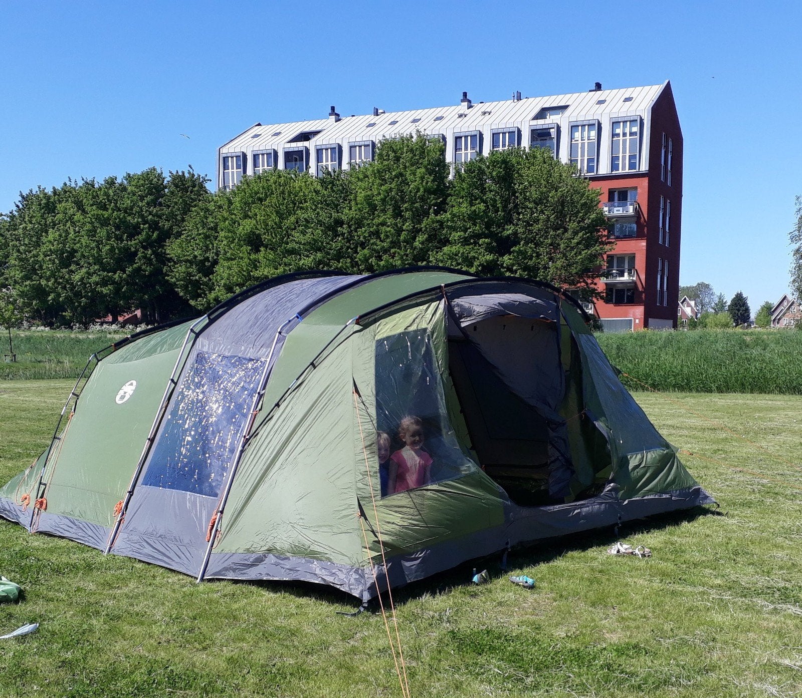 Tunneltent Coleman vespucci 6, 3 slaapcabines, Caravans en Kamperen, Tenten, Ophalen, Gebruikt