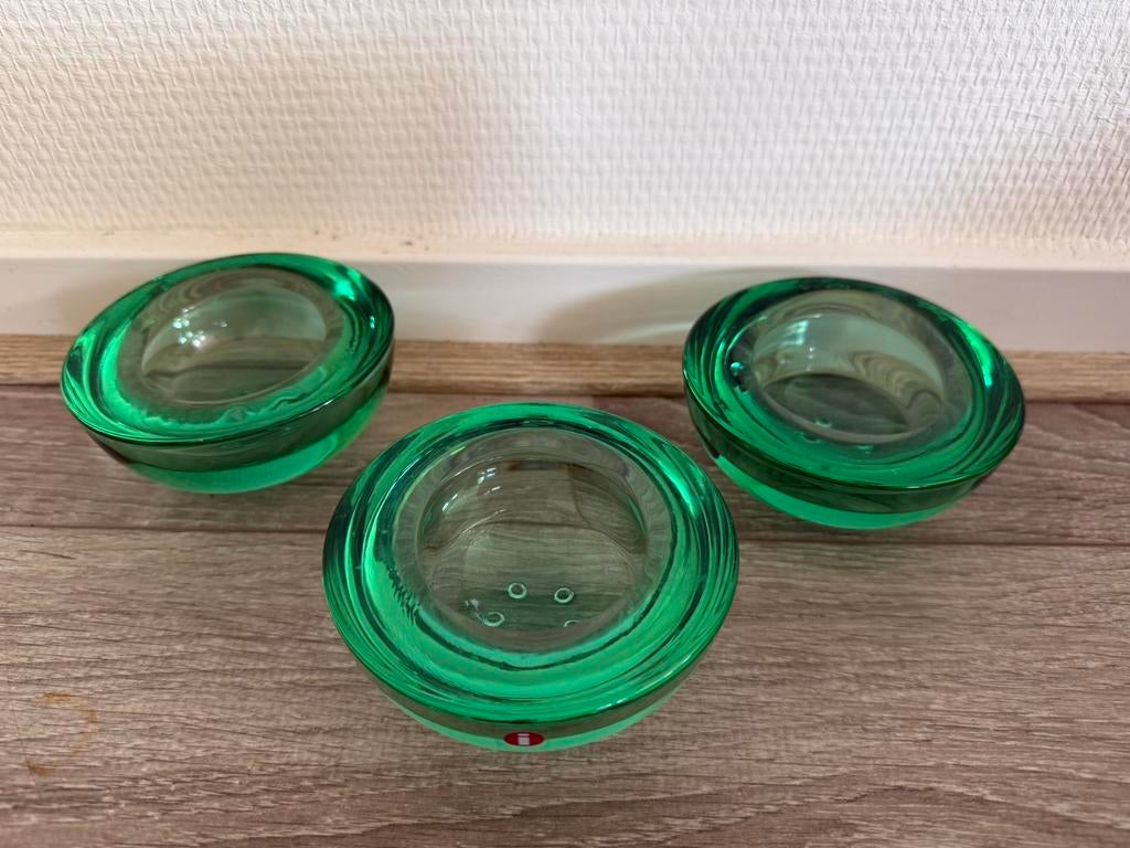 3 Littala Ballo waxinelichthouders Fins design Vintage, Ophalen of Verzenden