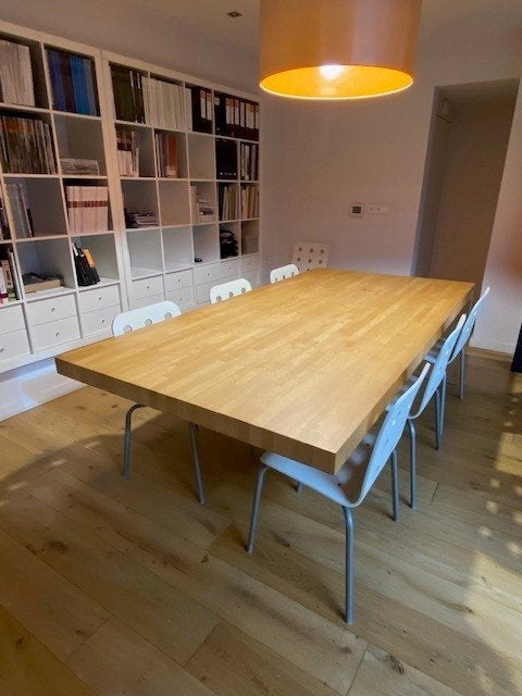 Universele eiken tafel, Ophalen, Gebruikt, 100 tot 150 cm, 200 cm of meer