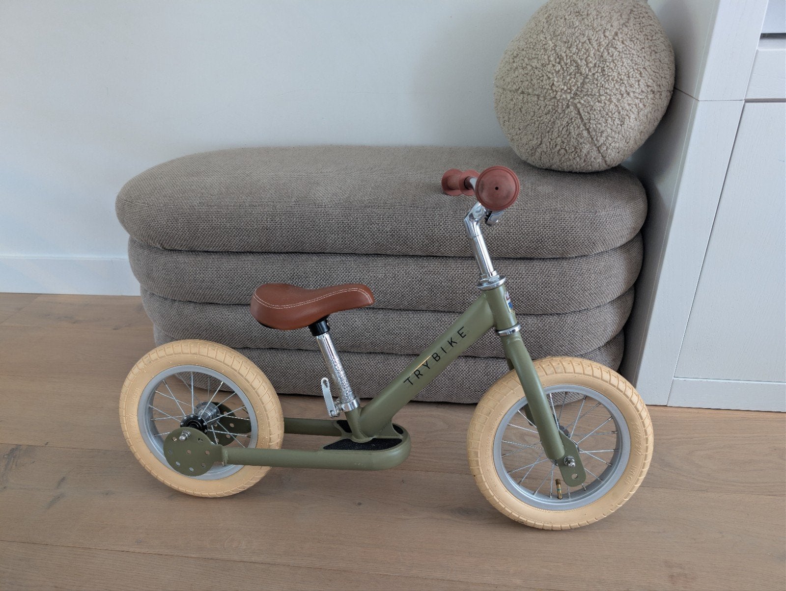 Loopfiets - Trybike Steel Vintage Green, Ophalen, Zo goed als nieuw, Loopfiets