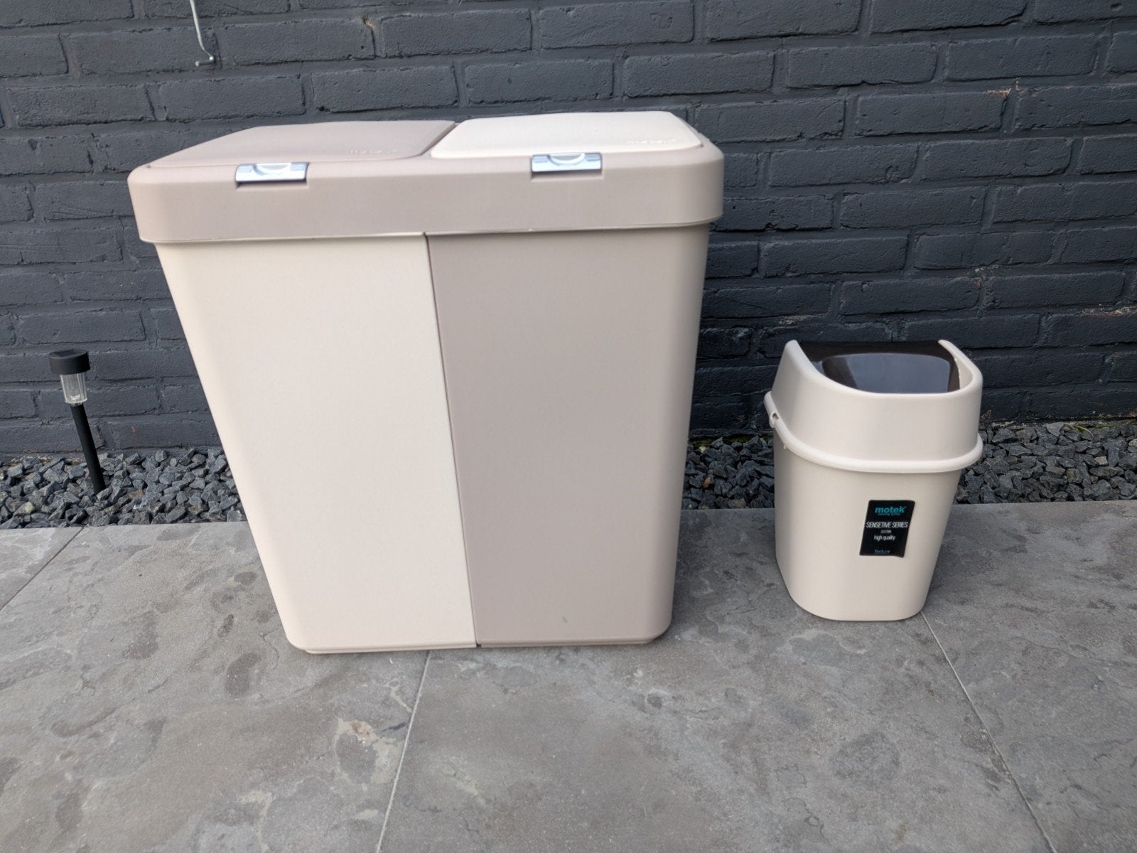 Motek Duo wasmand/prullenbaken nieuw, Huis en Inrichting, Ophalen of Verzenden, Nieuw, Kunststof