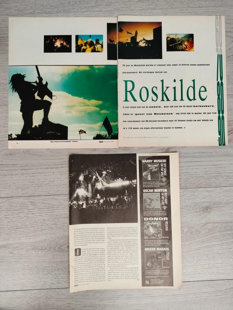 Roskilde festival 4-pagina’s artikel OOR tijdschrift Juli 94, Verzenden, Gebruikt, Boek, Tijdschrift of Artikel