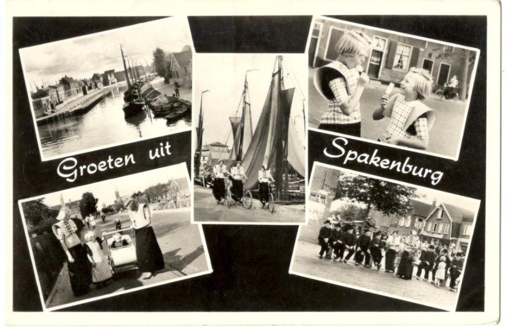 Spakenburg 1956 o.a. klederdracht     gem. Bunschoten, Verzenden, 1940 tot 1960, Ongelopen, Utrecht