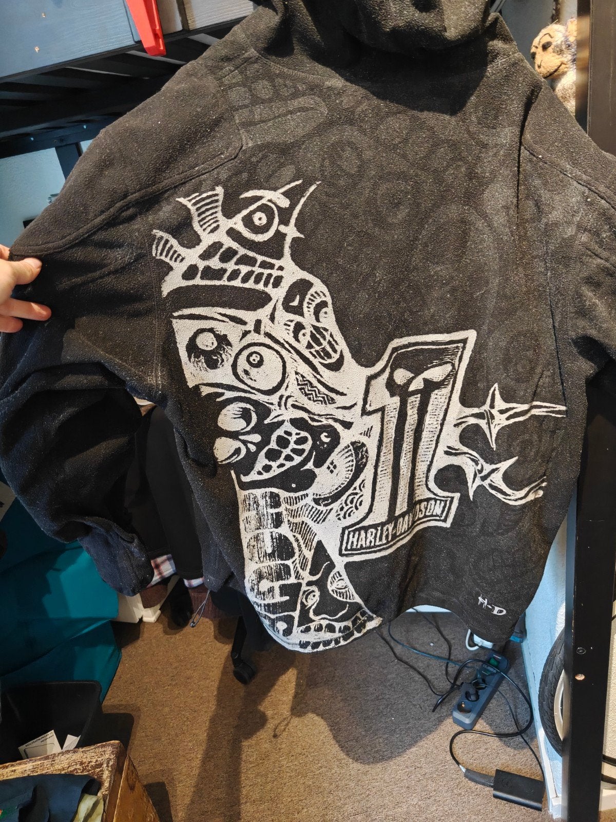 Harley-Davidson Fleece Hoodie XXL - Gedelamineerd Binnenkant, Ophalen of Verzenden, Overige maten, Zwart