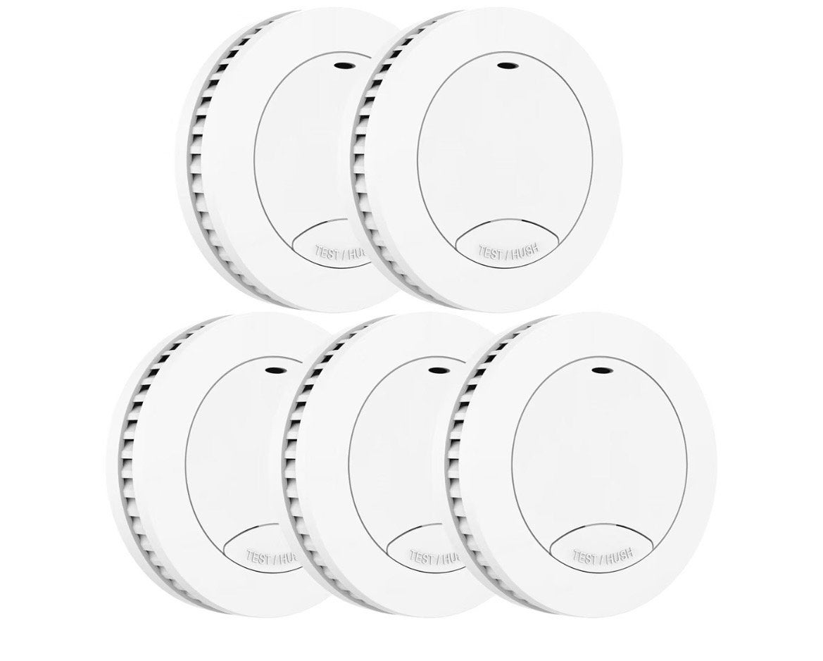 5x Mini Rookmelder Foto-elektrisch - Nieuw, Detector, Sensor of Melder, Nieuw, Ophalen of Verzenden, Rook