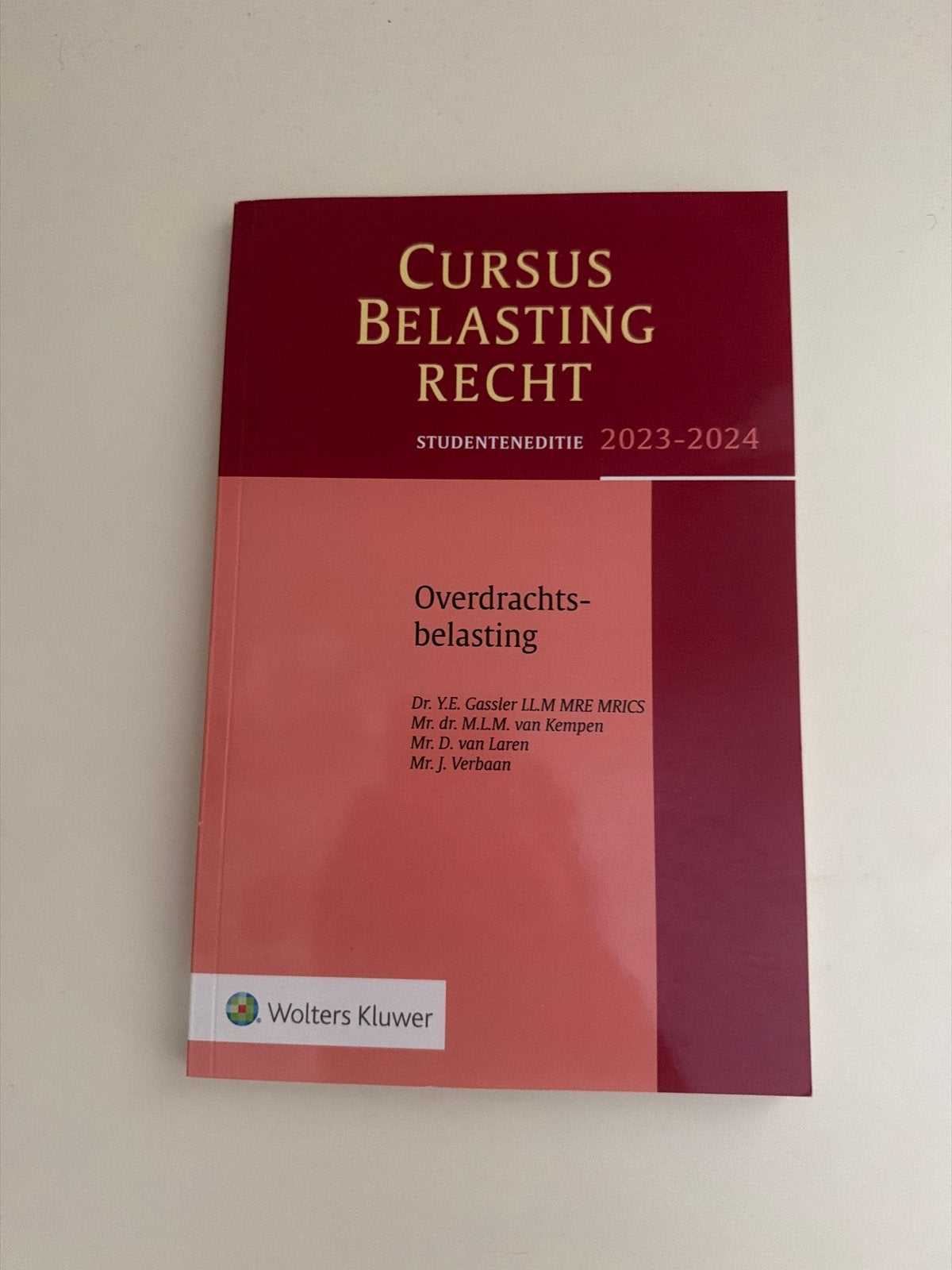 Cursus Belastingrecht: Overdrachtsbelasting 2023-2024, Boeken, Ophalen of Verzenden, Gamma, Nieuw, WO