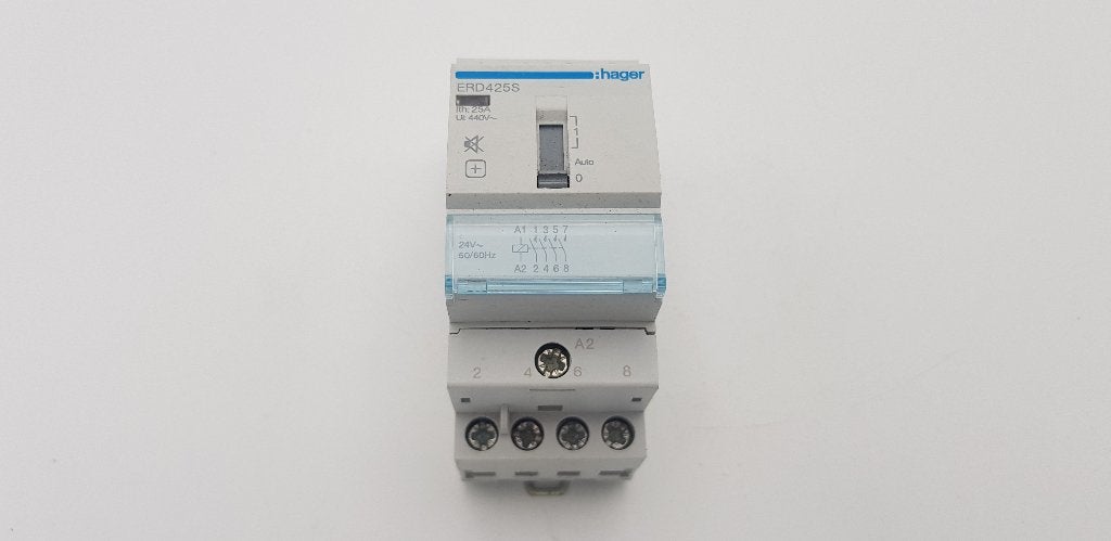 Hager Groepenkast Relais ERD425S Ith 25A 440V (1x), Gebruikt, Onbekend, Ophalen of Verzenden, Onbekend