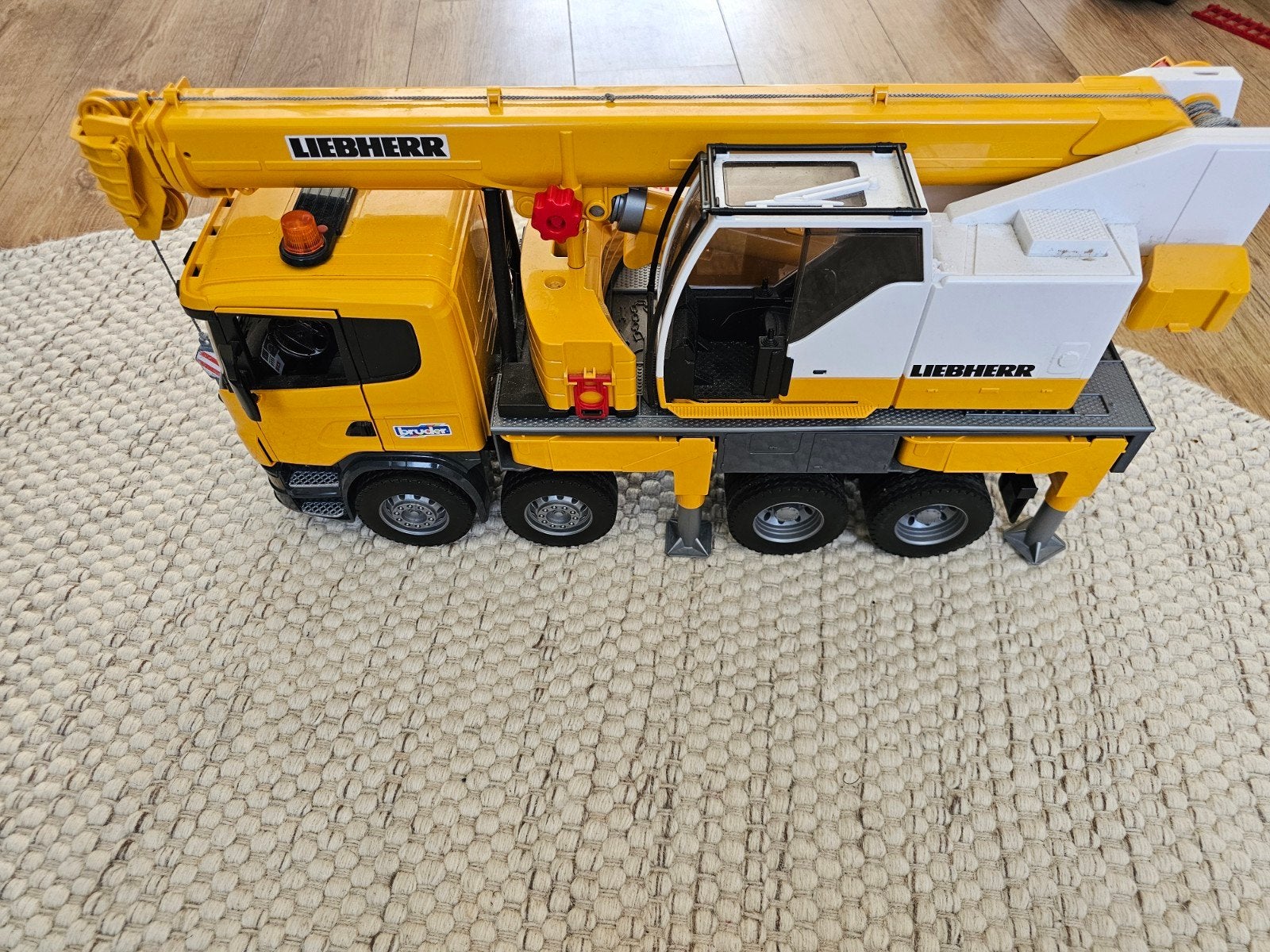 Bruder Liebherr Kraanwagen, Kinderen en Baby's, Speelgoed | Speelgoedvoertuigen, Zo goed als nieuw, Ophalen