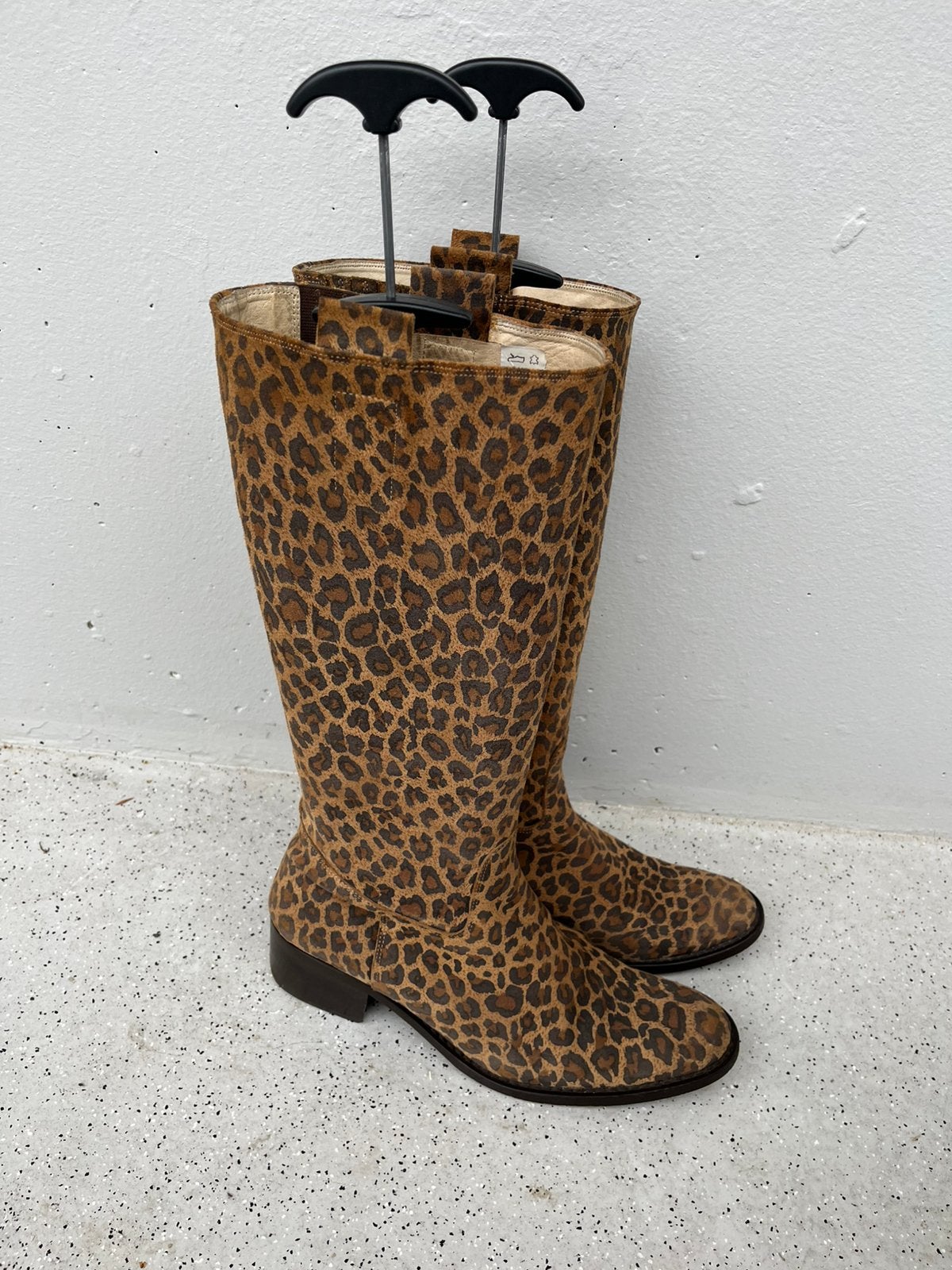 Leren panter laarzen 43, Hoge laarzen, Bruin, Ophalen of Verzenden, Gedragen