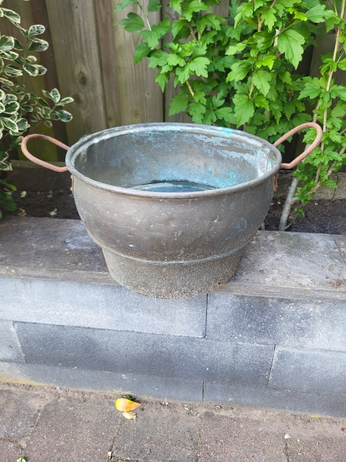 Antieke koperen waterketel / pan - 35cm, Ophalen of Verzenden, Koper