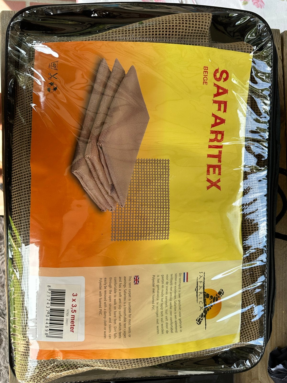 Safaritex Partytent Zijwand Beige 3x3.5m, Caravans en Kamperen, Ophalen, Zo goed als nieuw, Tot en met 4