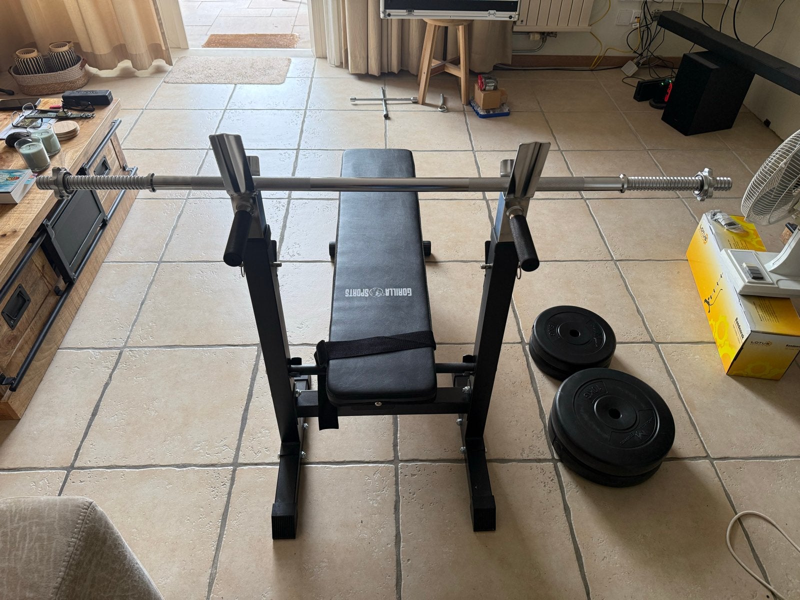 Halterbank, Ophalen, Zo goed als nieuw, Armen, Fitnessbank