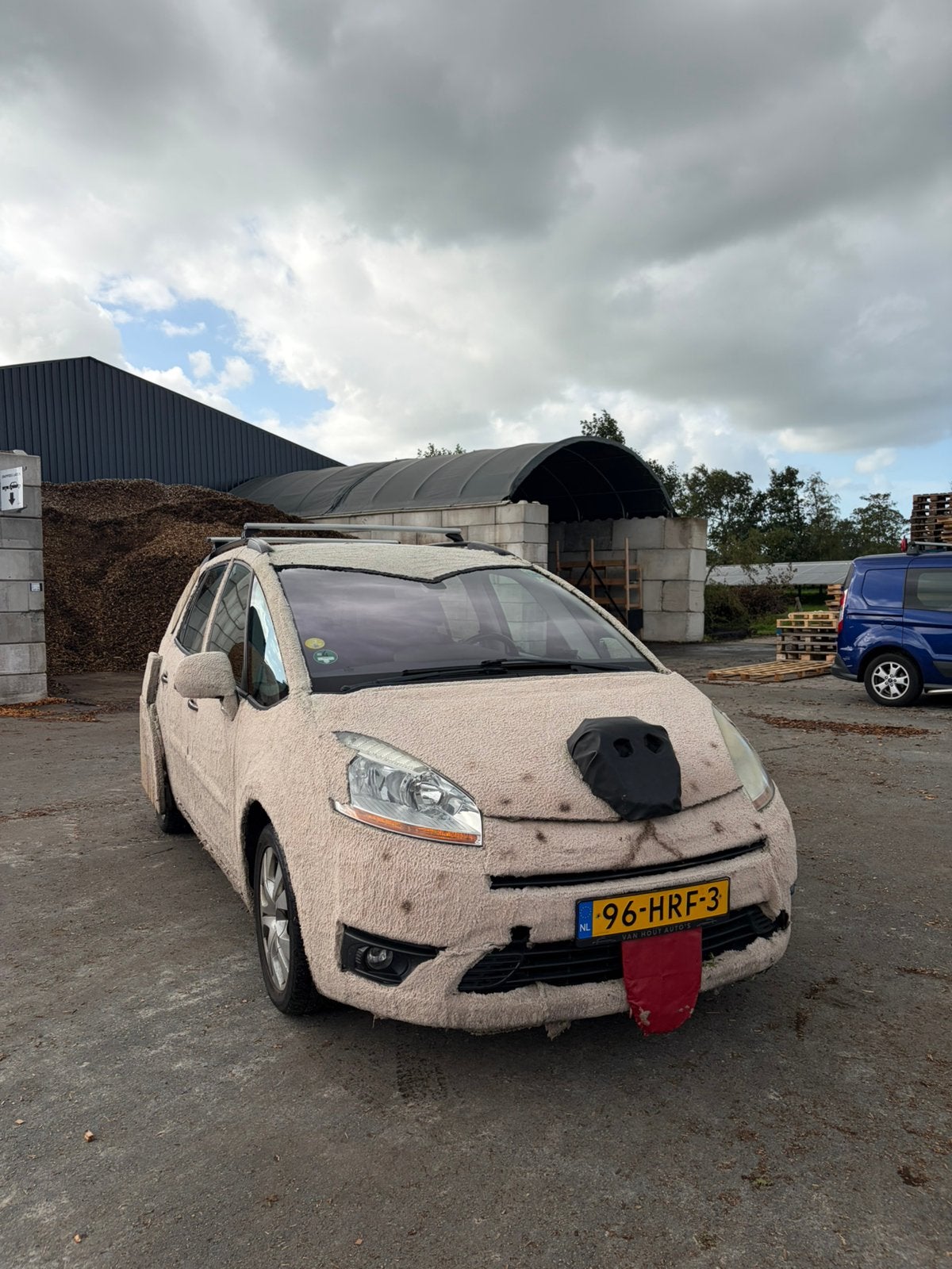 Citroën C4 1.6 VTI 2009, dumb & dumber stijle, 4 cilinders, Bruin, 7 stoelen, Origineel Nederlands