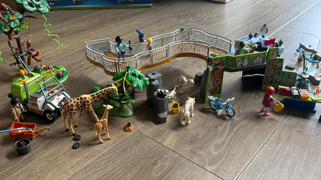 Playmobil dierentuin 70341 met extra sets, Ophalen, Zo goed als nieuw