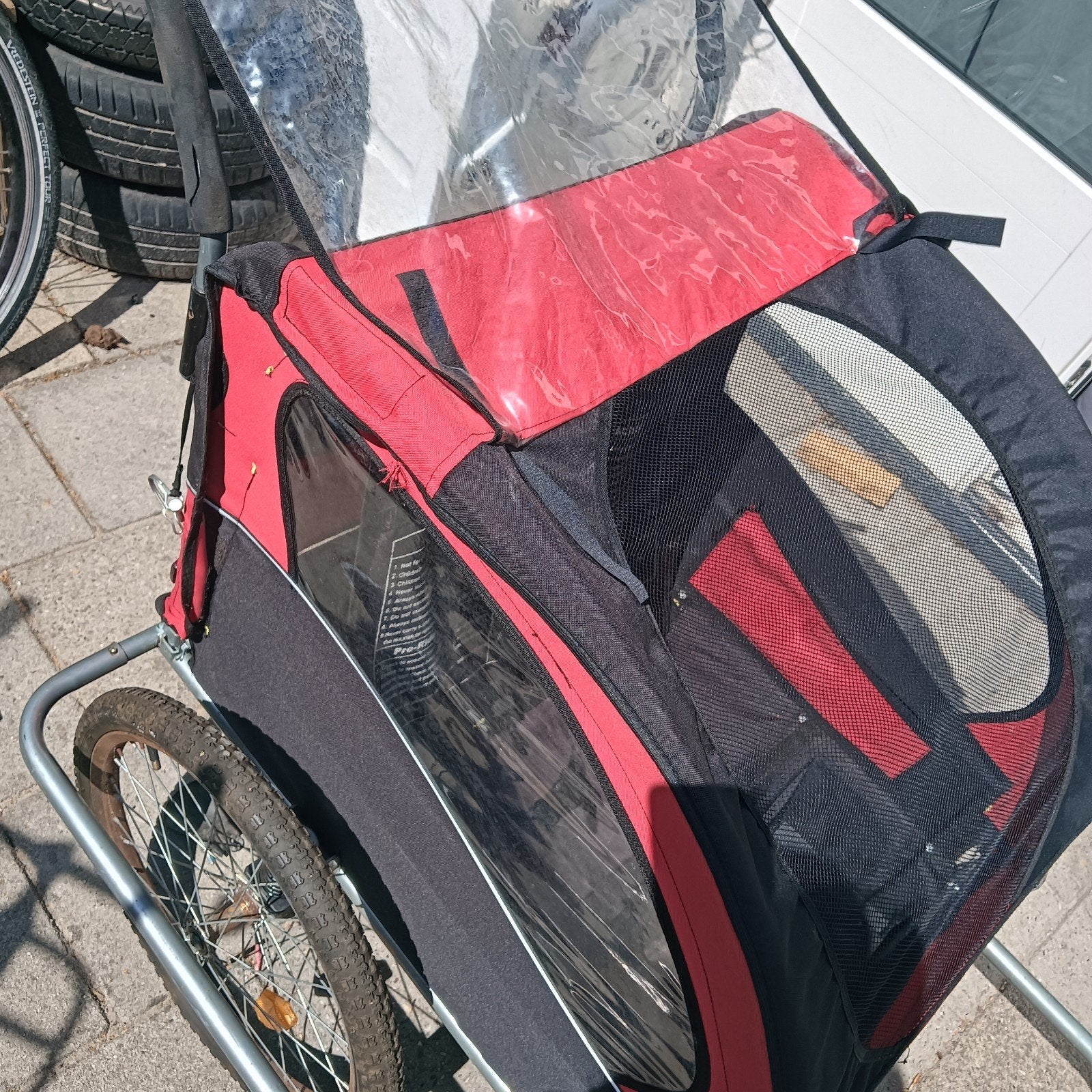 UITVERKOOP! Fietskar kids buggy, Fietsen en Brommers, Fietsaccessoires | Aanhangers en Karren, Ophalen, Gebruikt, Kinderkar, Opvouwbaar