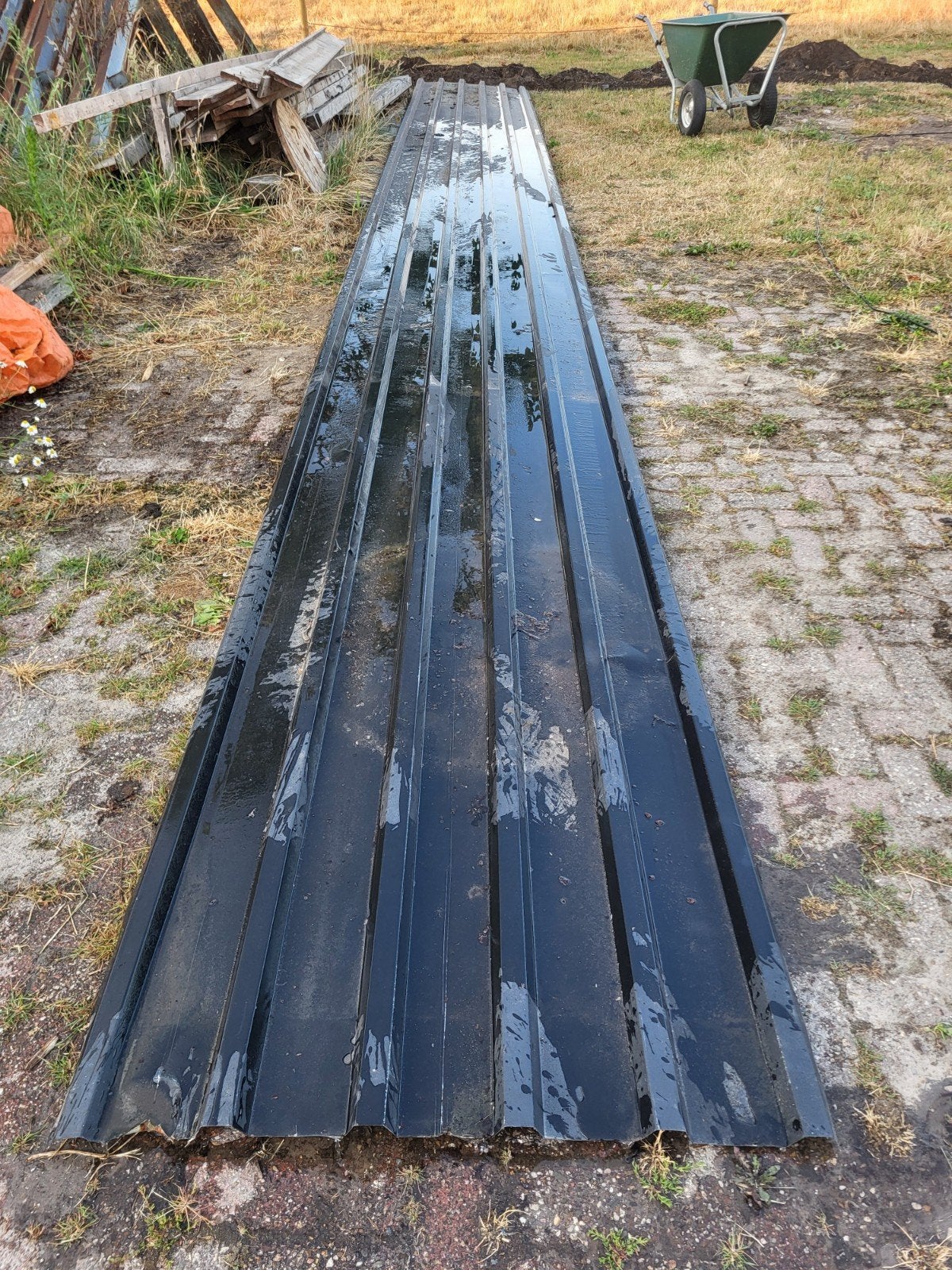 damwand platen, Zwart, 15 m² of meer, Metaal, Ophalen