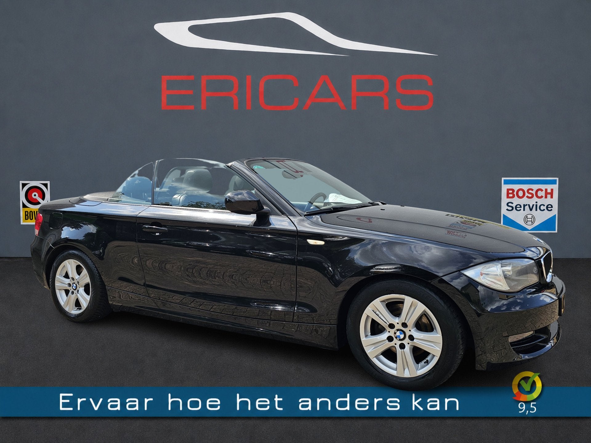 BMW 1 Serie Cabrio 118i High Executive M PAKKET LEER PDC, 1-Serie, Euro 5, Zwart, Cabriolet