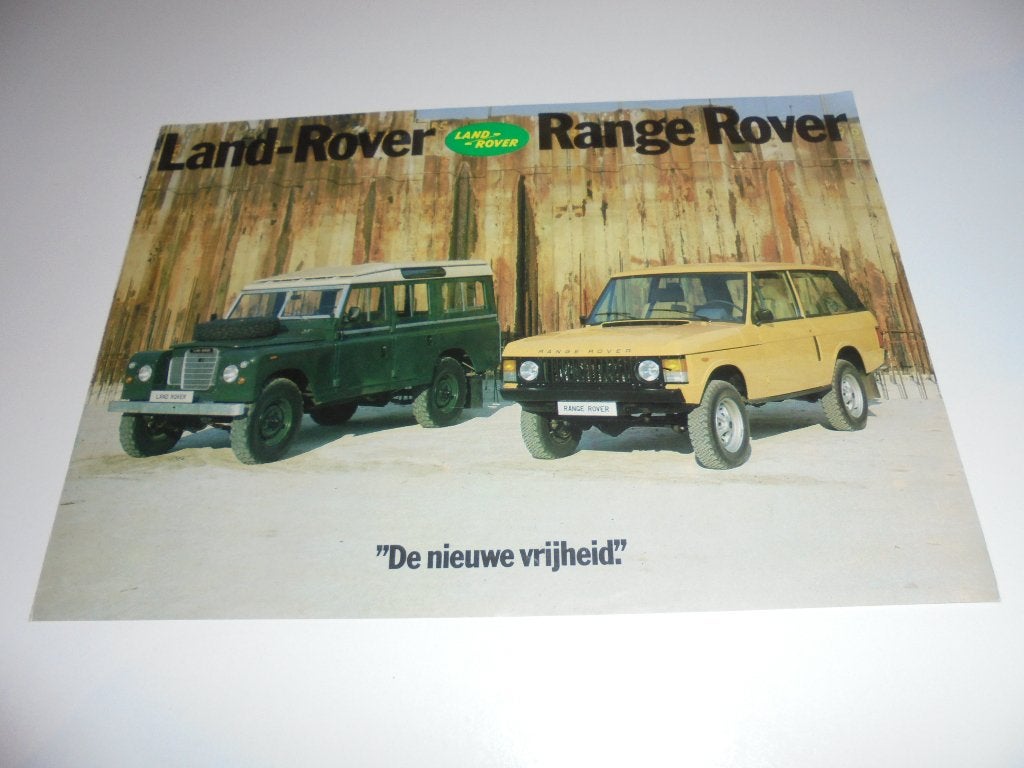 brochure Land Rover/Range Rover modellenprogramma, Ophalen of Verzenden, Zo goed als nieuw, Overige merken