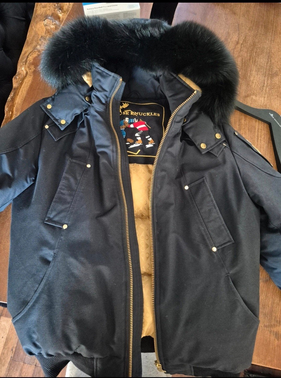Moose Knuckles Little Rapids Bomber - Maat M, Maat 38/40 (M), Zwart, Ophalen of Verzenden, Zo goed als nieuw