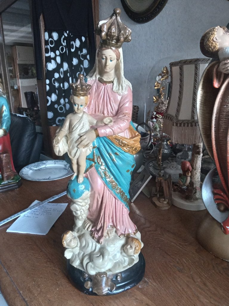 Prachtige antiek beeld notre dame de victorie, Antiek en Kunst, Ophalen of Verzenden