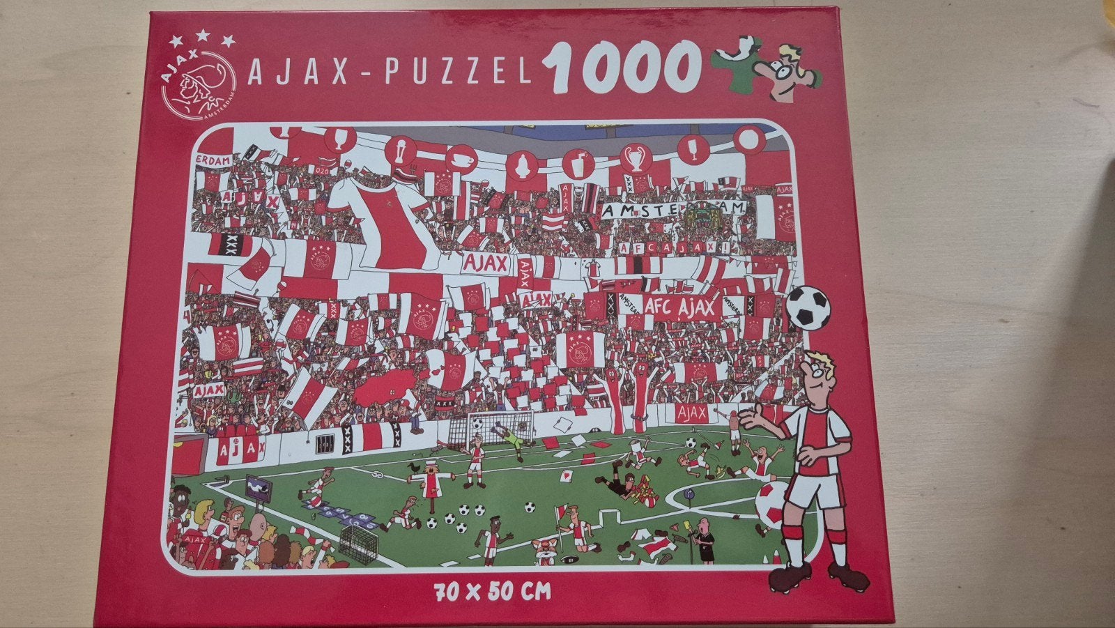 leuke puzzel Ajax!, Hobby en Vrije tijd, Ophalen, 500 t/m 1500 stukjes, Zo goed als nieuw, Legpuzzel