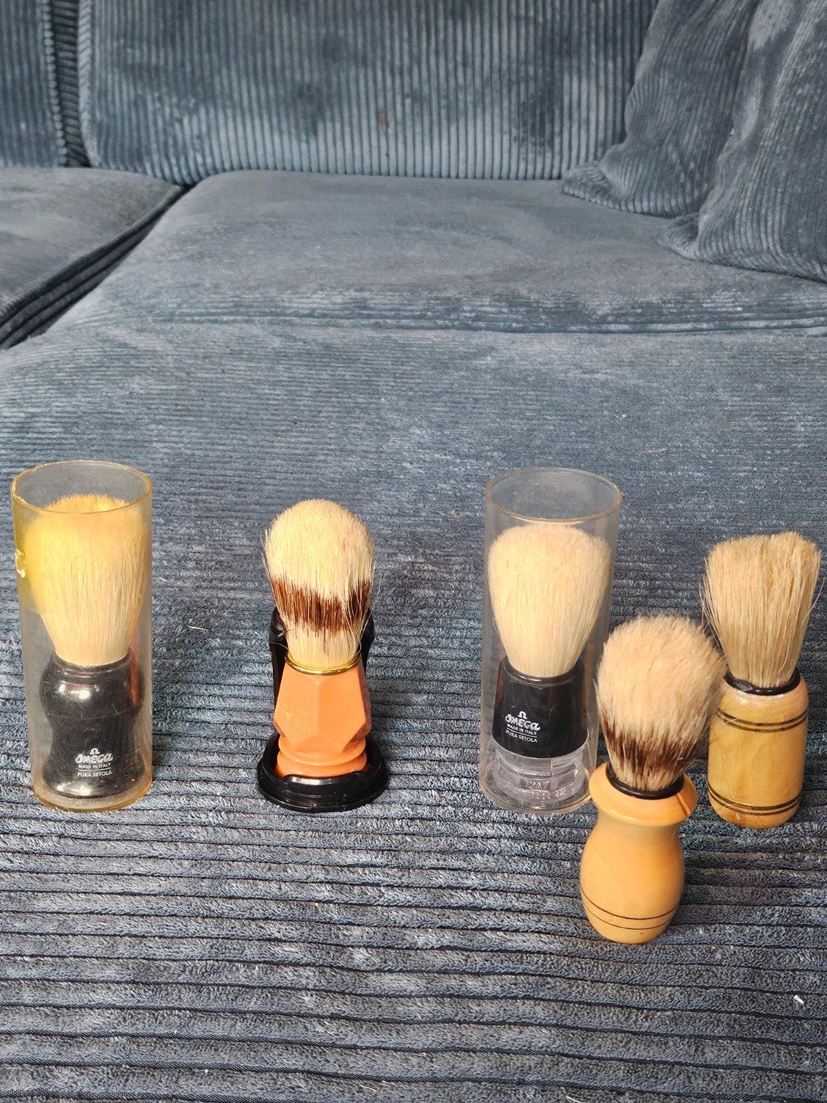 Zoldervondst: Nieuwe Vintage Scheerkwasten (Omega, Victoria), Ophalen of Verzenden