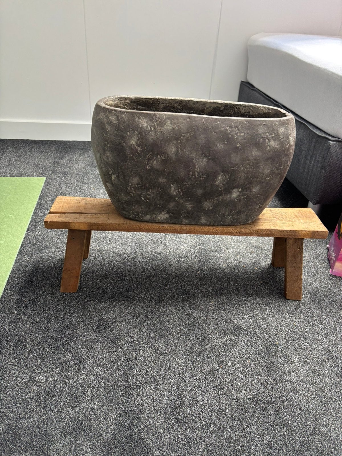 Stoere plantenbak + krukje, Ophalen, Zo goed als nieuw