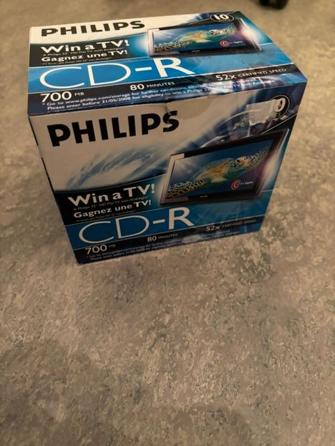 CD-rom set van 10 stuks, Philips 700 MB, 80 minuten, Ophalen, Nieuw, Overige typen, Philips