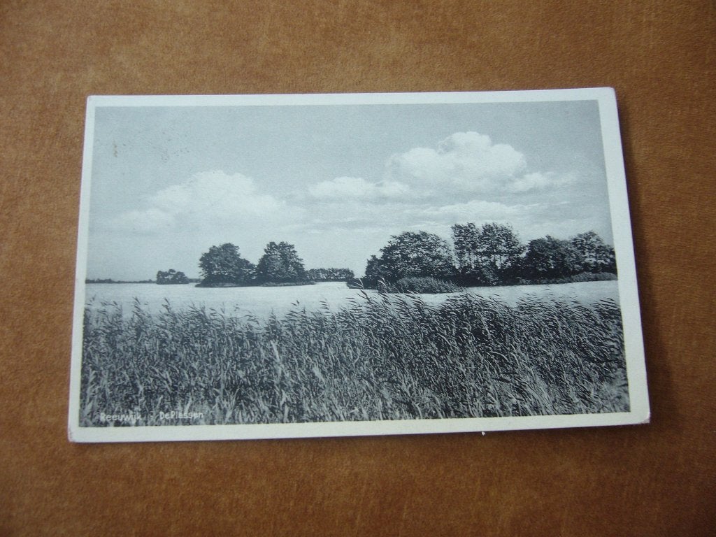 REEUWIJK  =  DE PLASSEN, Verzamelen, Ansichtkaarten | Nederland, Ophalen of Verzenden, 1920 tot 1940, Gelopen, Zuid-Holland