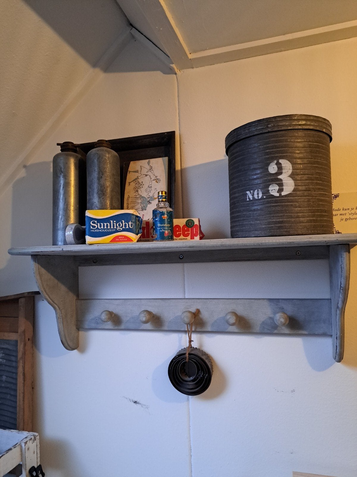 houten kapstok,regaal grijs sober,landelijk, Ophalen of Verzenden, X, X, X