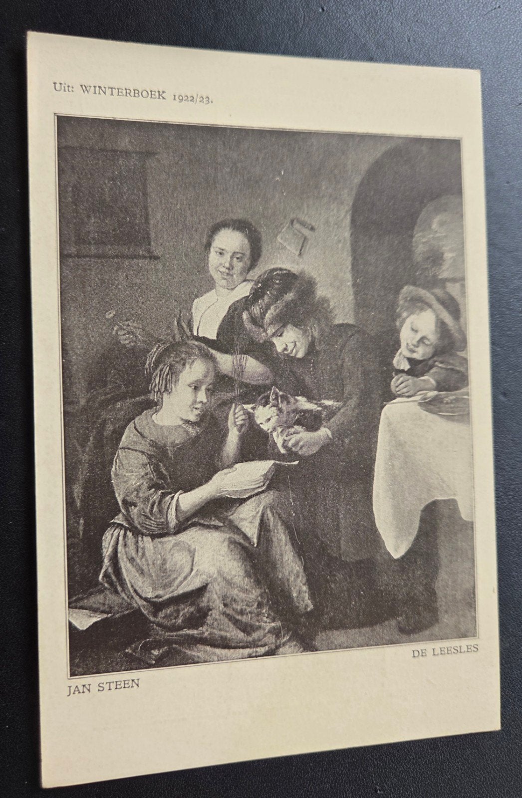 Jan Steen - De Leesles (Winterboek 1922/23), Verzenden, 1920 tot 1940, Ongelopen, Overige thema's