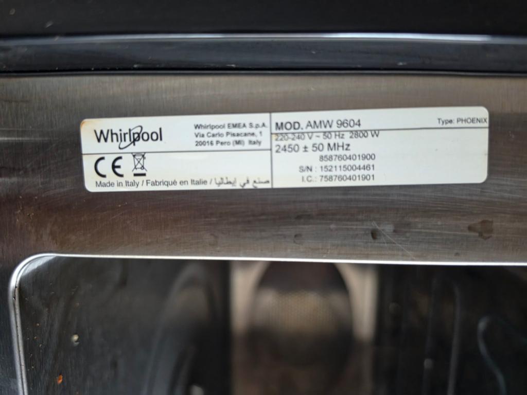 Whirlpool AMW 9604 Combi-oven - Compleet en goed werkend, Ophalen, 45 tot 50 cm, Whirlpool, Gebruikt