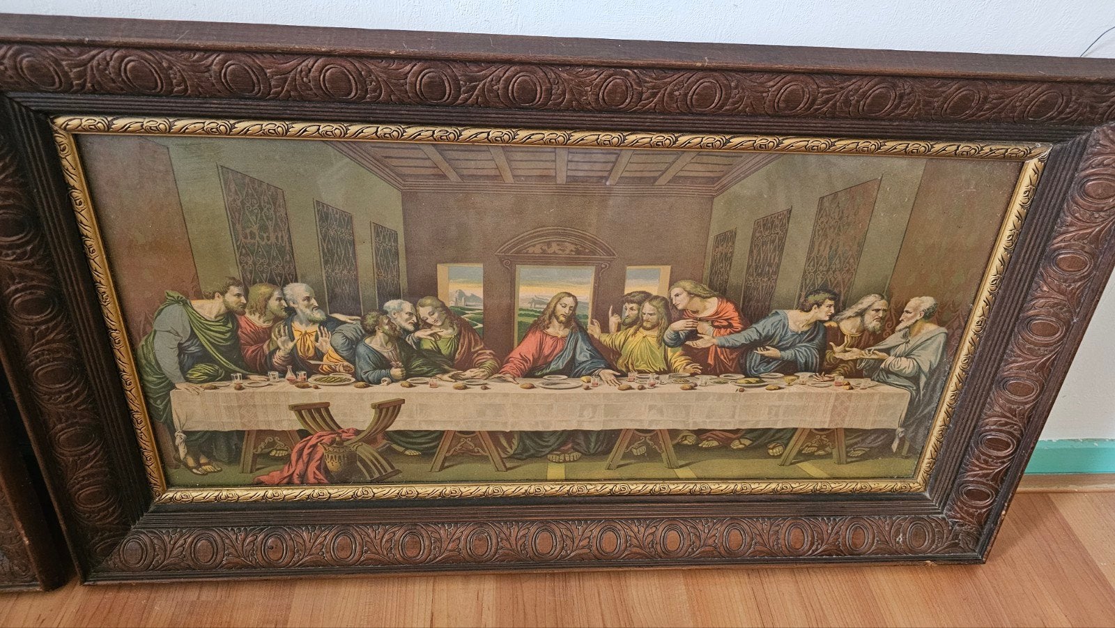 2 Schilderijen: Het Laatste Avondmaal & Jezus met Kinderen, Overige ondergronden, Ophalen of Verzenden, Klassiek, Print