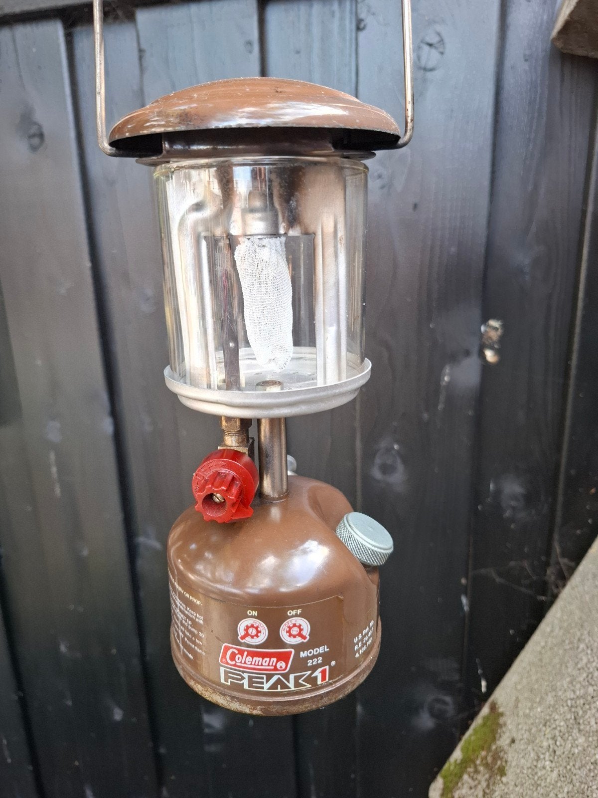 coleman peak 1 druklampje benzine  noodpakket camping retro, Ophalen of Verzenden, Gebruikt