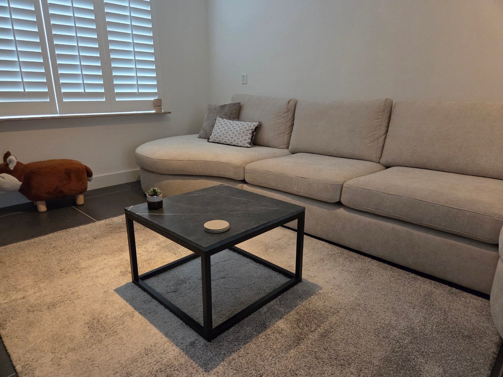 Salontafel Lifestyle Wonen met marmeren blad BIEDEN, Overige materialen, Gebruikt, 50 tot 100 cm, 50 tot 100 cm