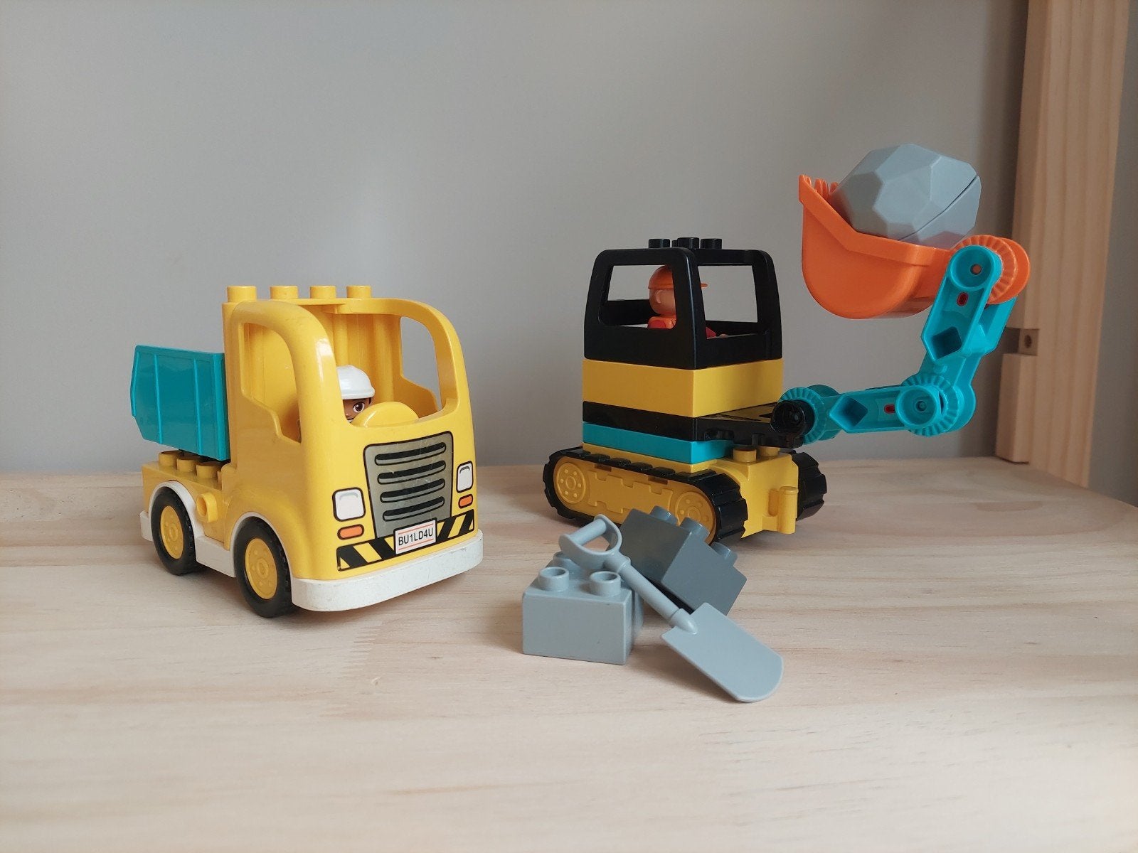 Lego Duplo graafmachine en vrachtwagen, Ophalen, Gebruikt, Overige merken