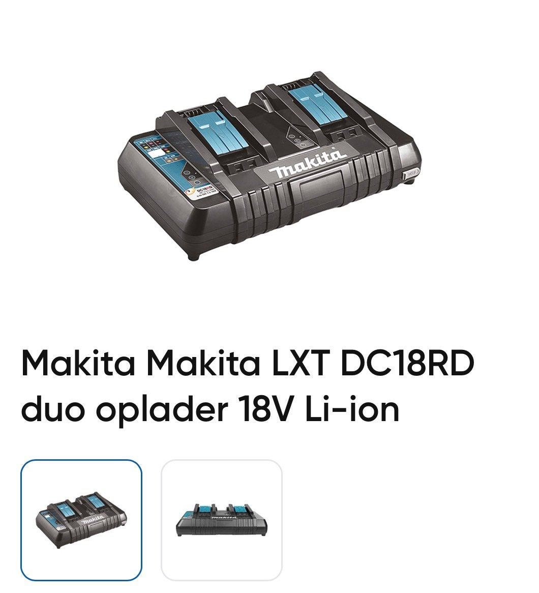 Makita duel acculader dc18rd houder, Ophalen of Verzenden, Zo goed als nieuw, Overige typen