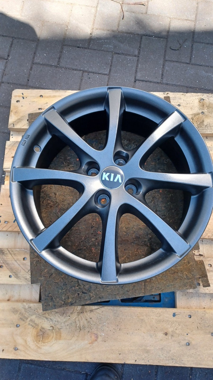 4 nieuwe alu velgen 17 inch kia Rio picanto 4x100 naaf 54.1, Ophalen, Velg(en), Nieuw, 17 inch