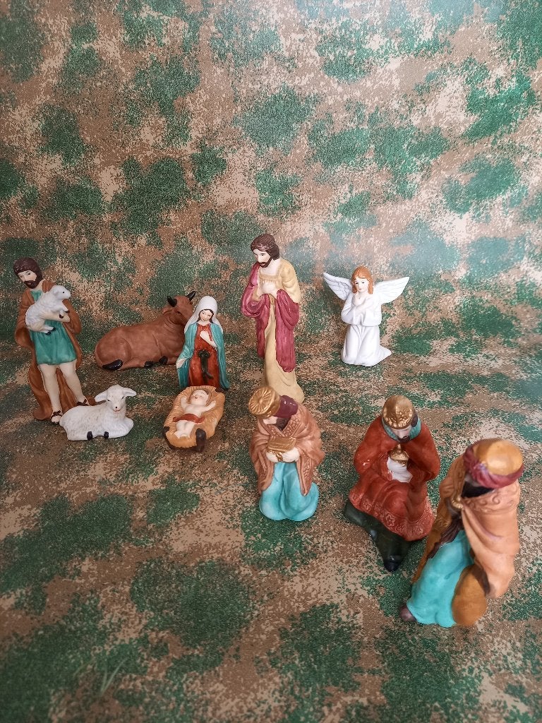 Kleine Kerststal 10 delig, Diversen, Gebruikt, -, -, Ophalen of Verzenden