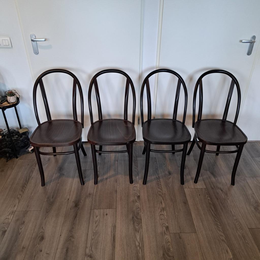 4 Ikea skogsbo bistro stoelen zogoed als nieuw, Thonet style, Ophalen, Zo goed als nieuw, Zwart, Vier