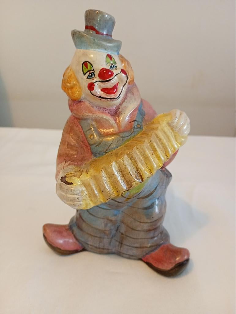 Antieke Spaarpot Clown, Verzamelen, Verzenden, Mens