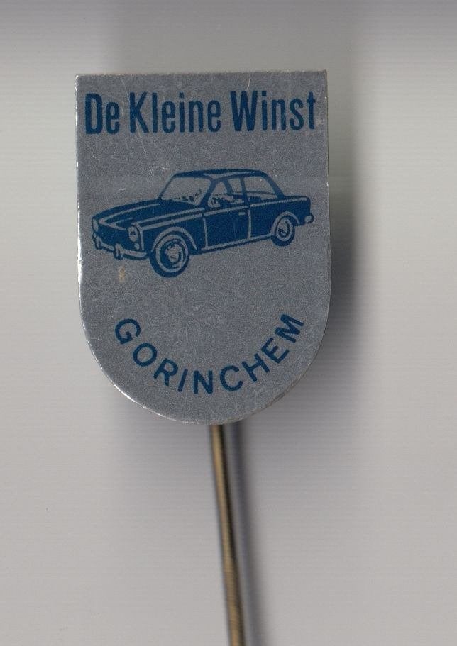 Gorinchem de Kleine Winst auto speldje, Verzamelen, Speldjes, Pins en Buttons, Gebruikt, Niet vindbaar, Niet vindbaar, Speldje of Pin