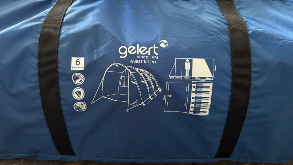 Gelert quest 6 tent, Caravans en Kamperen, Tenten, Ophalen, Nieuw