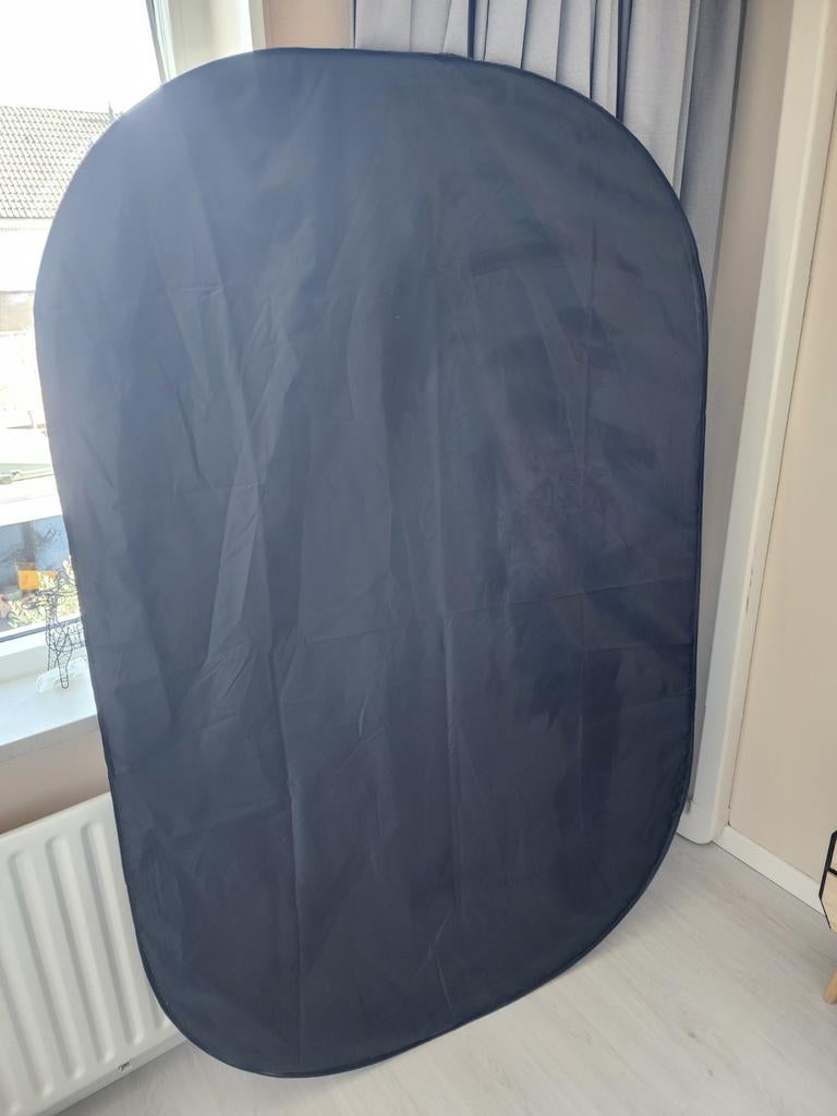 Opvouwbaar Backdrop Fotografie Achtergrond Zwart Zilver, Ophalen, Zo goed als nieuw, Achtergrond