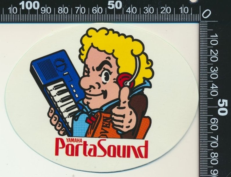 Sticker: Yamaha - PortaSound (2), Ophalen of Verzenden, Zo goed als nieuw, Bedrijf of Vereniging